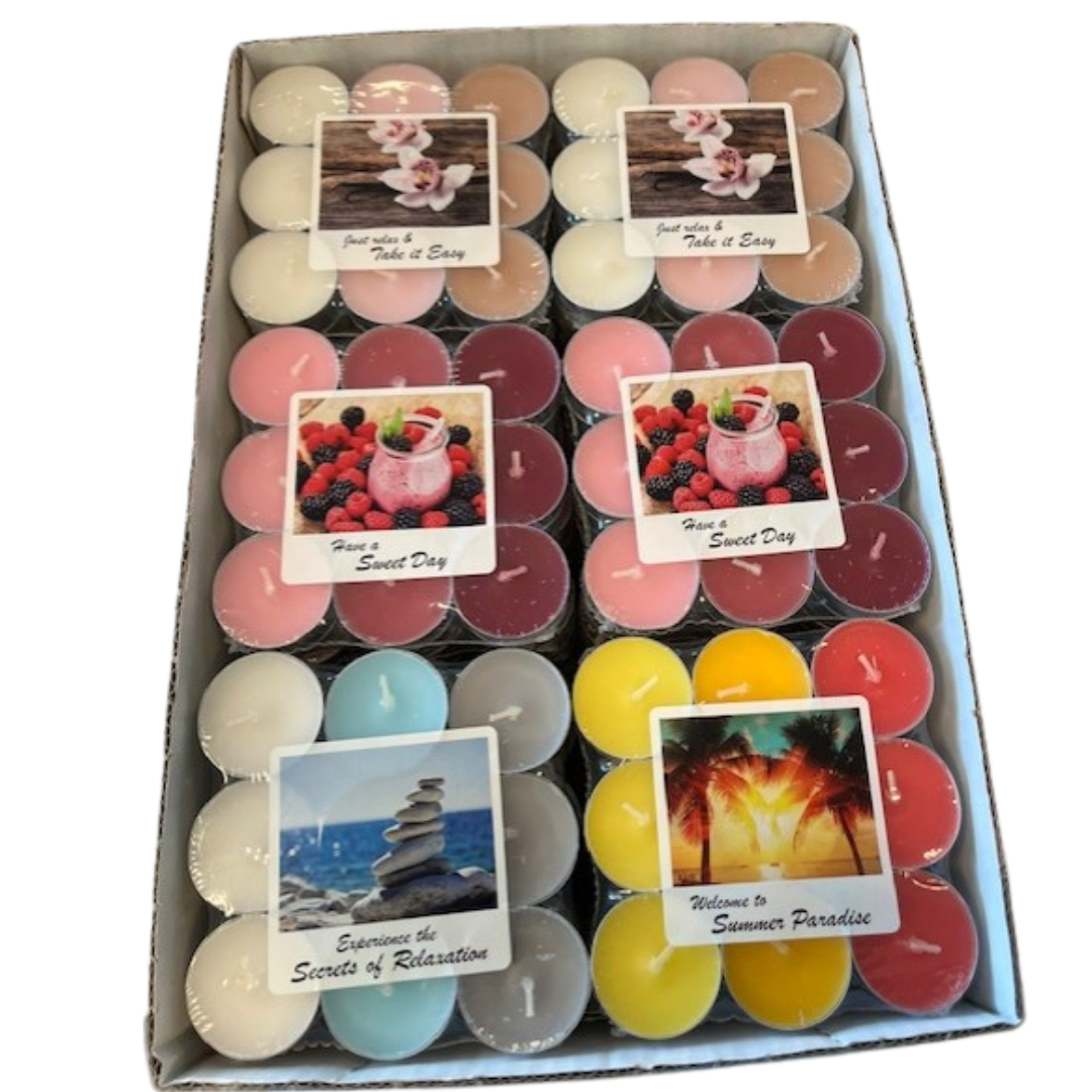 MIXDOOS 30 X PAK VAN 18 GEURTHEELICHTJES