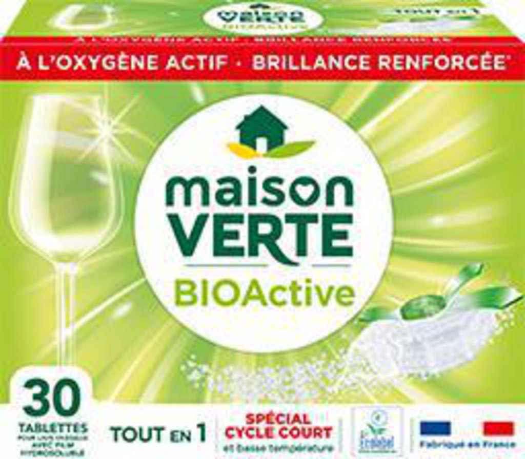 MAISON VERTE DISHWASHING TABLETS 30ST BIO ACTIVE TOUT EN 1