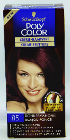 SCHWARZKOPF POLY COLOR HAARKLEURING 85 DONKERMAHONIE