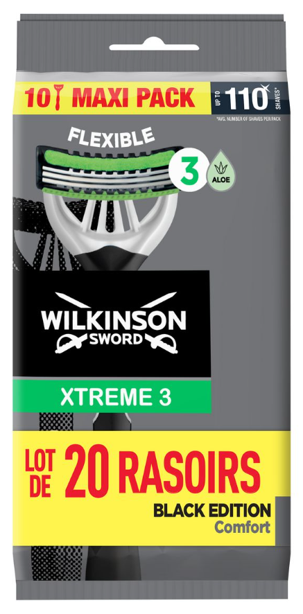 WILKINSON SWORD BLACK EDITION COMFORT LOT DE 20 PCS