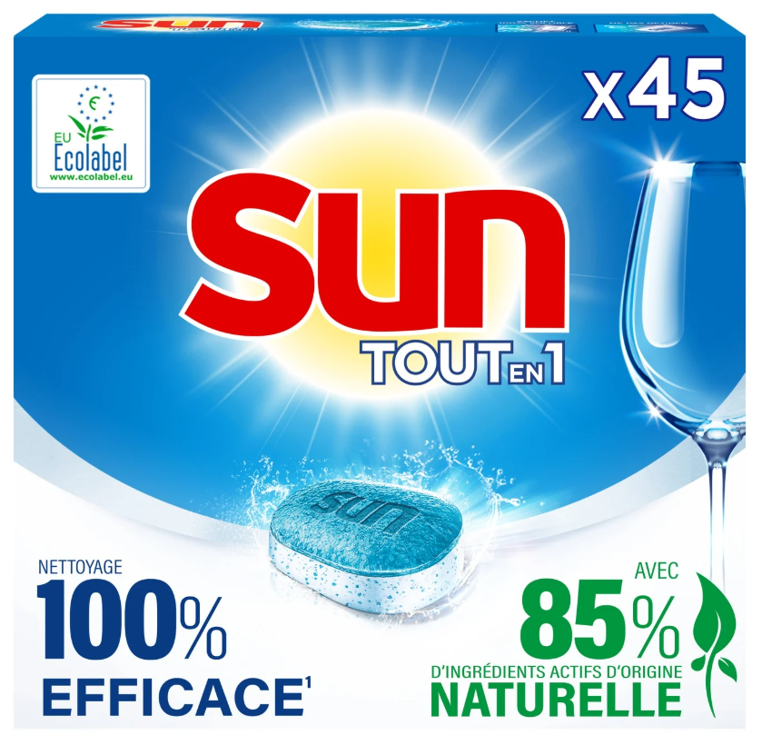 SUN VAATWASTABLETTEN TOUT EN 1 REGULAR 45ST