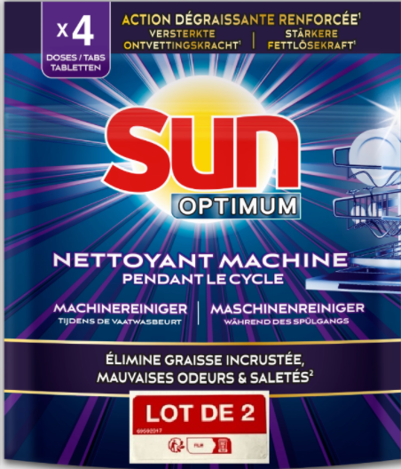 SUN OPTIMUM MACHINEREINIGER LOT DE 2 X 4 TABS