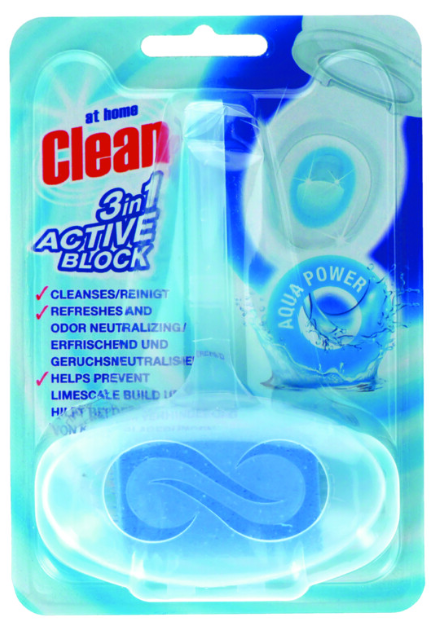 AT HOME TOILET BLOK 40G CLEAN 3 X ACTIVE AQUA POWER