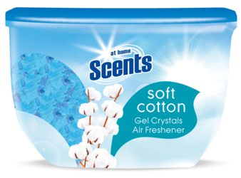 AT HOME SCENTS LUCHTVERFRISSER GEL KRISTALLEN COTTON LINEN 150GR