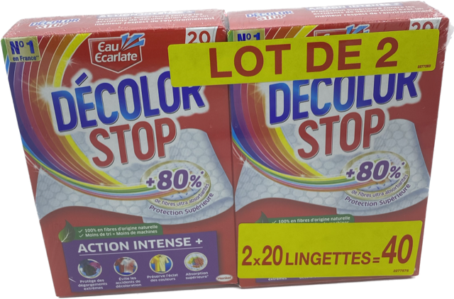 DECOLOR STOP LOT DE 2 X 20 DOEKJES ACTION INTENSE