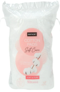 SENCE COTTON PADS SOFT & PURE BASIC OVAL 50PCS