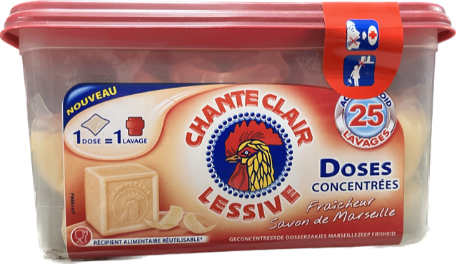 CHANTE CLAIR CAPS VLOEIBAAR WASMIDDEL 25 SC. 625 GR SAVON DE MARSEILLE