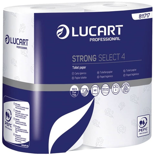 TOILETPAPIER STRONG LUCART 4-L 14 X 4 ROLLEN 140 VEL (811717)