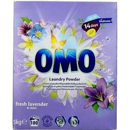 OMO WASPOEDER FRESH LAVENDER & MINT 5KG 100SC