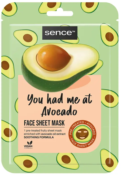 SENCE GEZICHT SHEET MASK 20ML YOU HAD ME AT AVOCADO