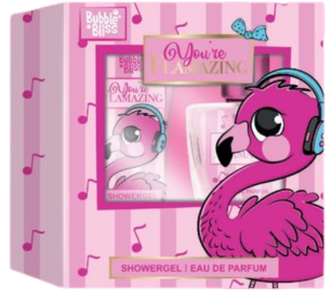 BUBBLE BLISS GIFTSET YOU'RE FLAMAZING SHOWERGEL 100ML + EAU DE PARFUM 50ML