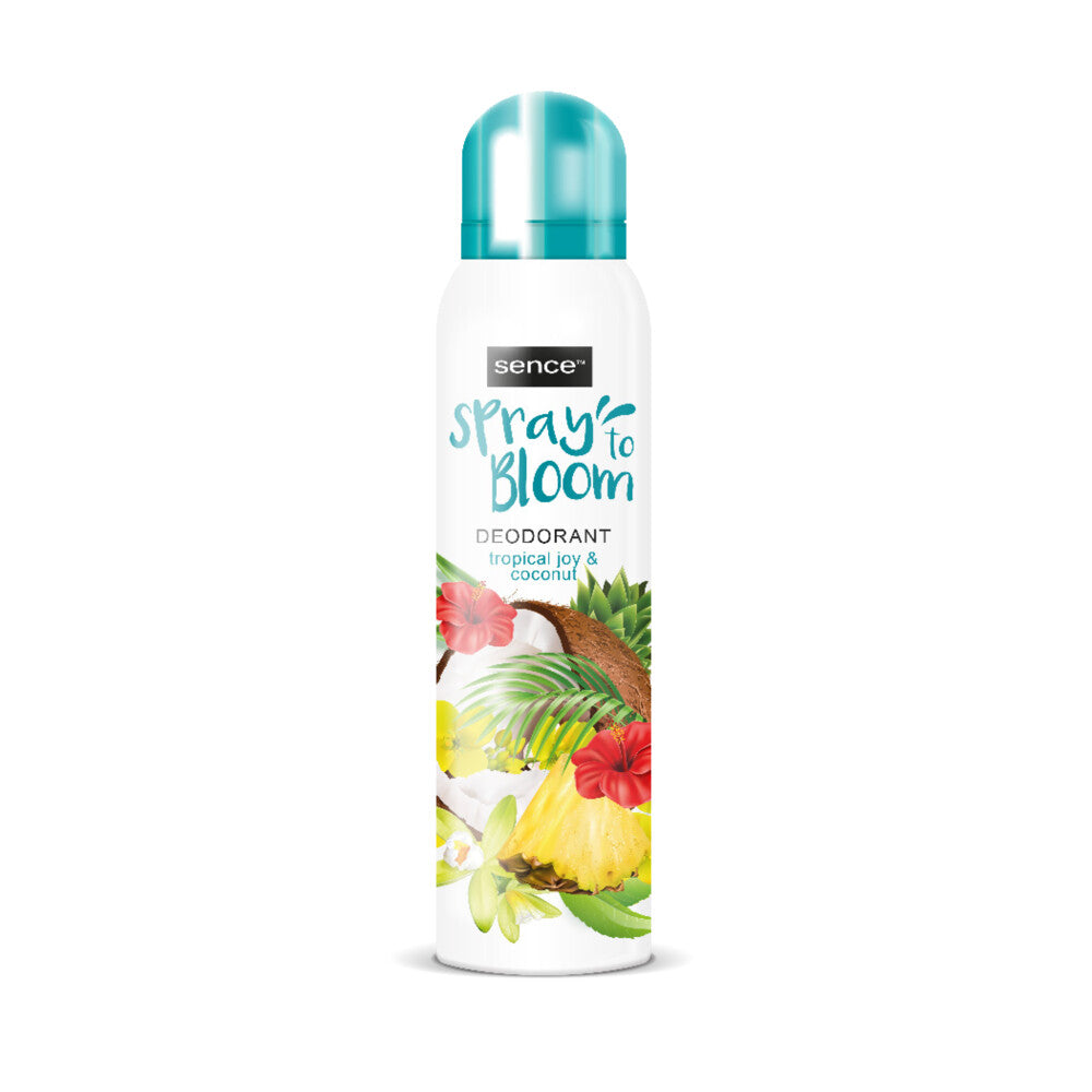 SENCE DEODORANT SPRAY 150ML SPRAY TO BLOOM TROPICAL JOY & COCONUT