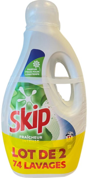 SKIP LIQUID WASHING DETERGENT FRAICHEUR INTENSE LOT DE 2 X 37SC 1,665L