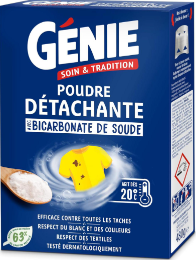 GENIE ONTVLEKKER POEDER 480GR BICARBONATE DE SOUDE