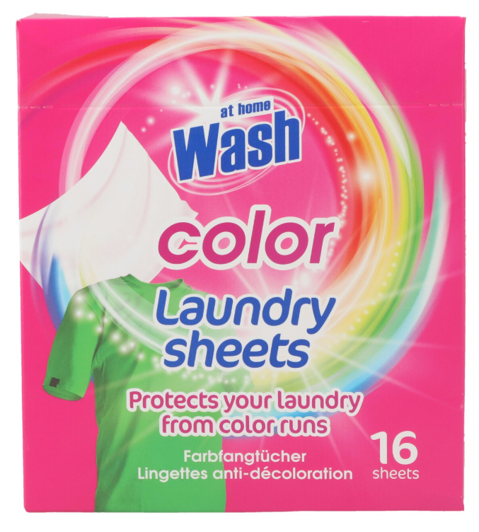 AT HOME WASH KLEUROPVANGENDE DOEKJES 16ST COLOR