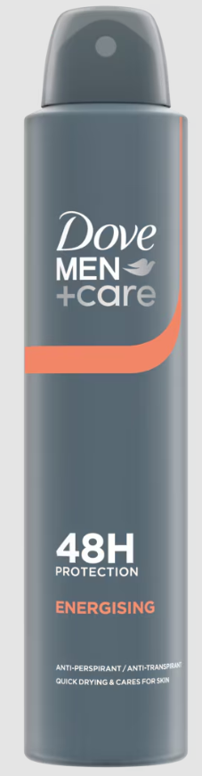 DOVE MEN+CARE DEO SPRAY 200ML ENERGISING