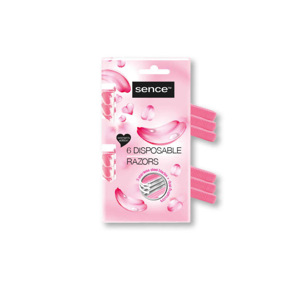 SENCE WEGWERPBARE SCHEERMESJES 6ST WOMEN TRIPLE BLADE
