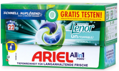 ARIEL ALL IN 1 PODS LENOR UNSTOPPABLES 22SC
