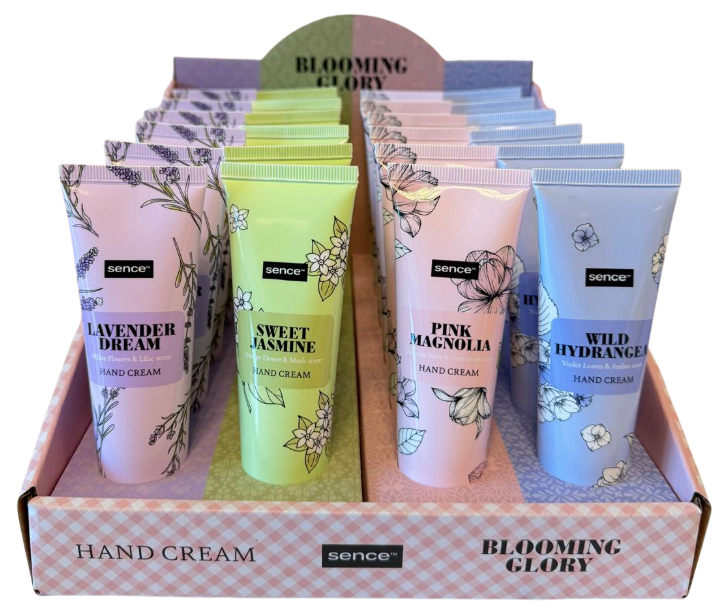 SENCE BLOOMING GLORY DISPLAY HANDCREME 50ML 24PCS 4ASS