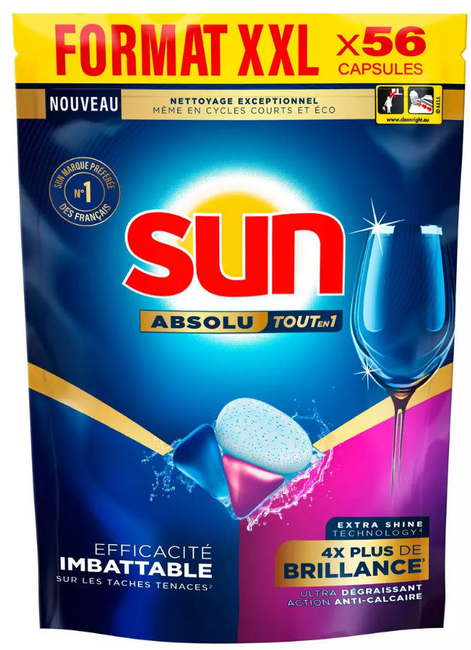 SUN VAATWASTABLETTEN ABSOLU BRILLANCE 56ST
