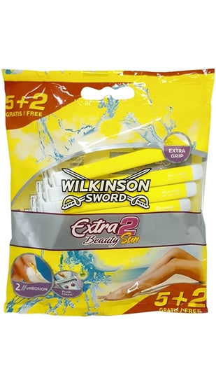 WILKINSON WEGWERPSCHEERMESJES 5+2 GRATIS EXTRA 2 BEAUTY SUN (2 MESSEN)