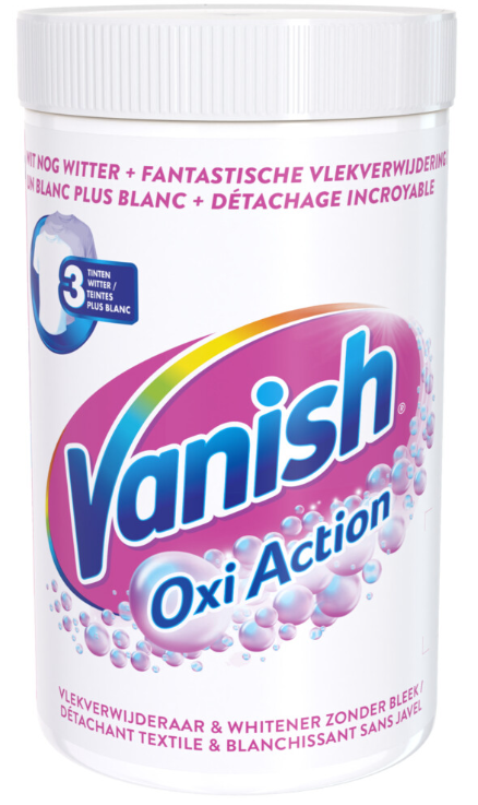 VANISH OXI ACTION VLEKVERWIJDERAAR 1,5KG 25SC POEDER WIT