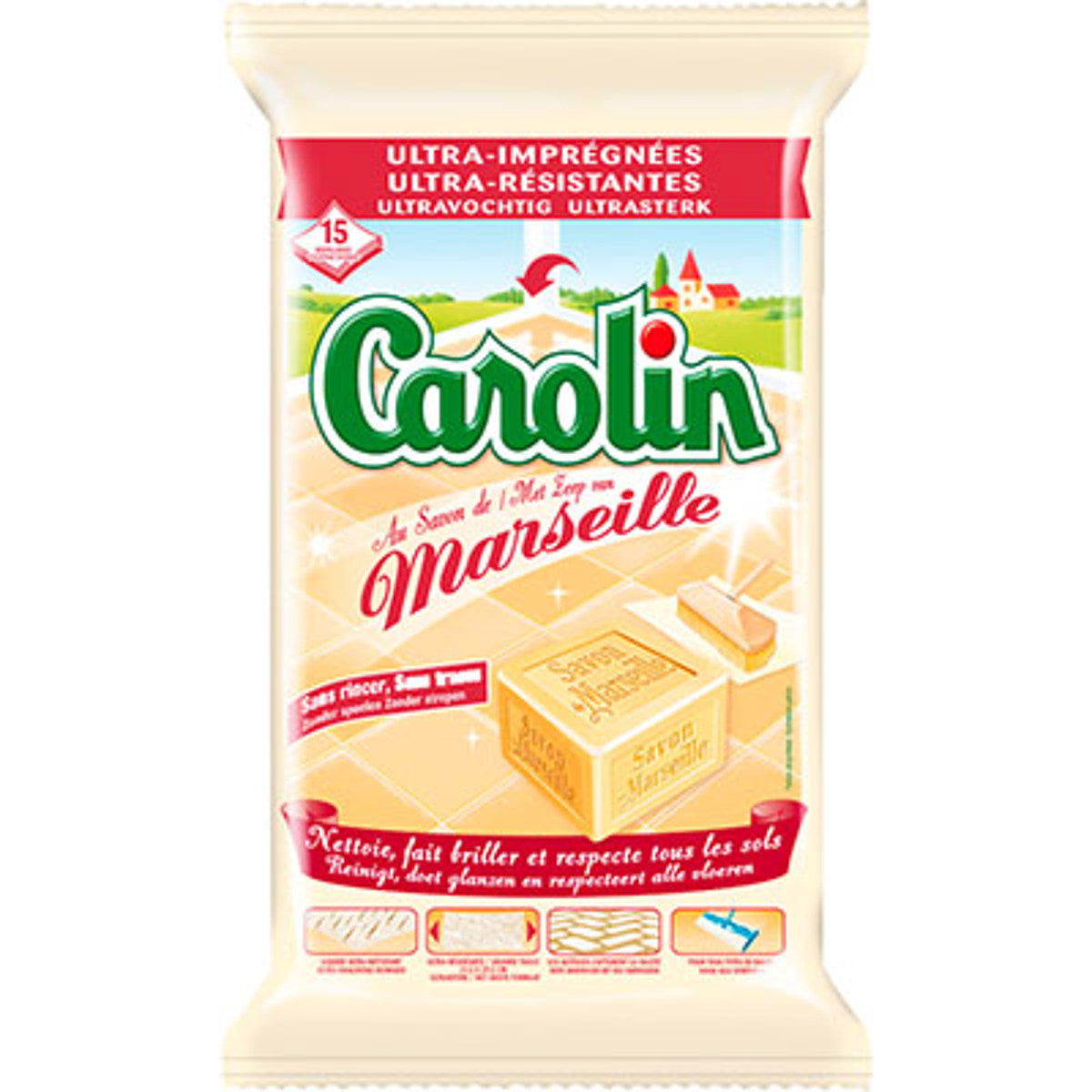 CAROLIN VOCHTIGE VLOERDOEKJES 15 ST MARSEILLE