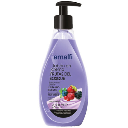 AMALFI HANDZEEP 500ML MET POMP JABON EN CREMA FRUTAS DEL BOSQUE BOSVRUCHTEN
