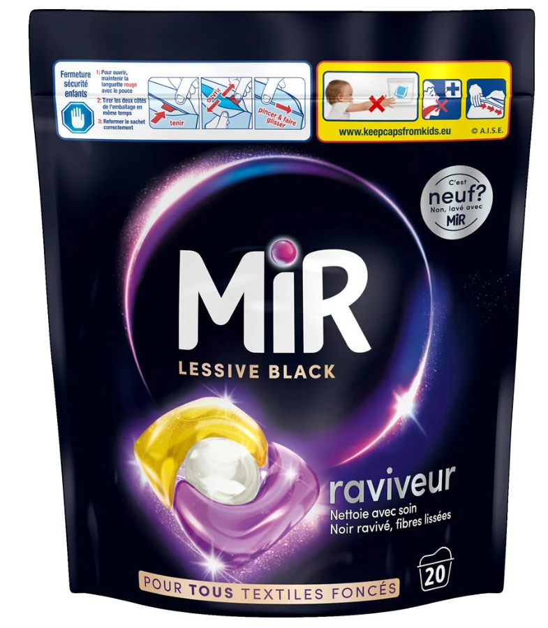 MIR WASMIDDEL PODS RAVIVEUR BLACK 20 PODS