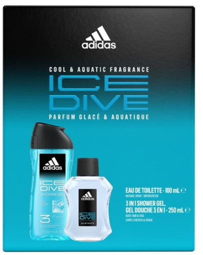 ADIDAS GIFTSET ICE DIVE EDT 100ML + DOUCHE 250ML