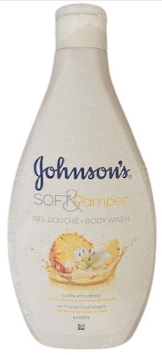 JOHNSON'S DOUCHE 400ML SOFT & PAMPER MET AROMA VAN ANANAS & LELIE