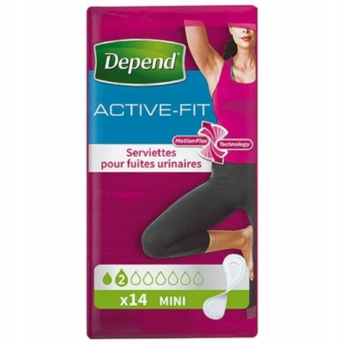 DEPEND MAANDVERBAND 14ST ACTIVE FIT MINI 2