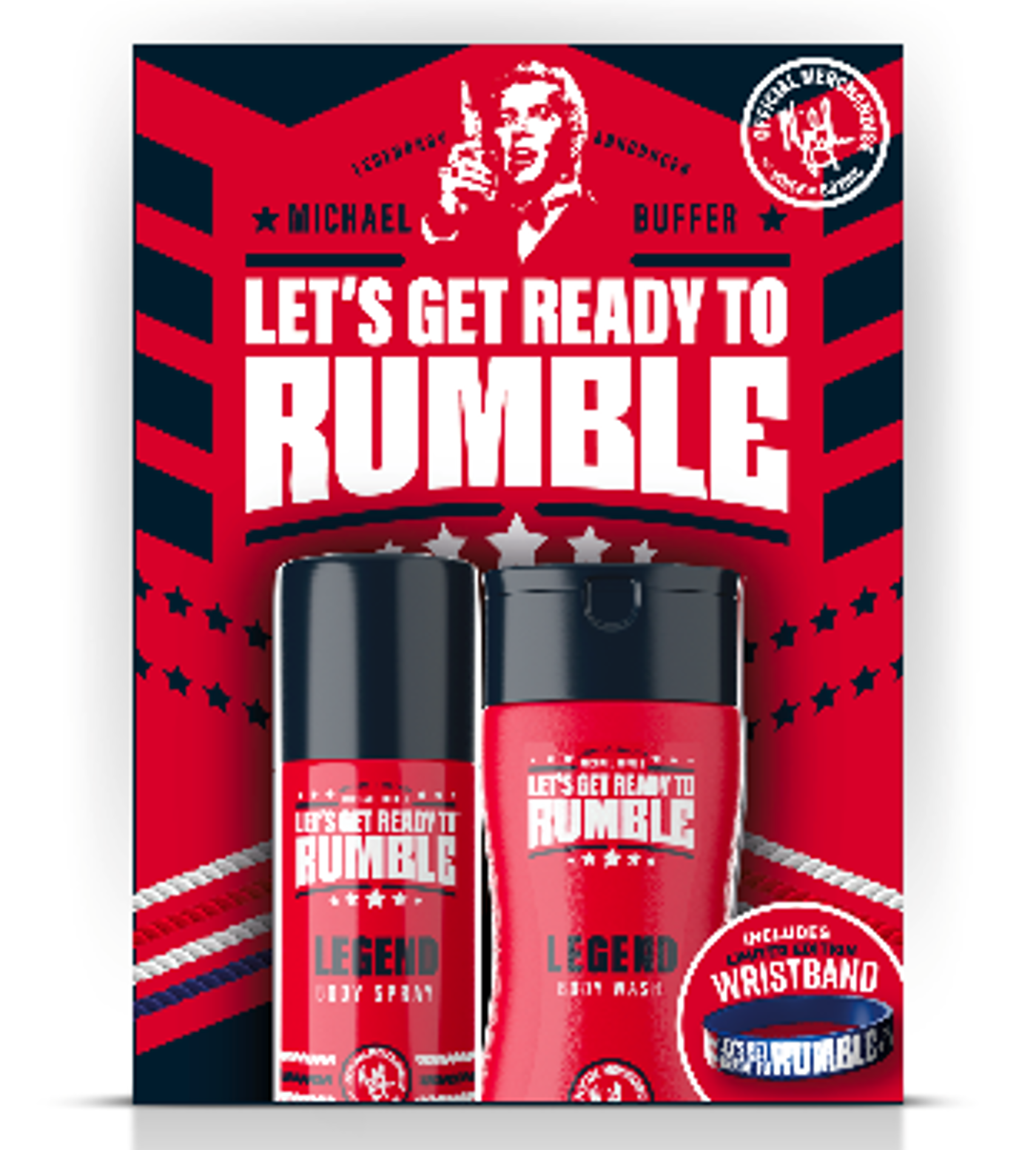 LETS GET READY TO RUMBLE GIFTSET LEGEND BODY SPRAY + BODY WASH + WRISTBAND