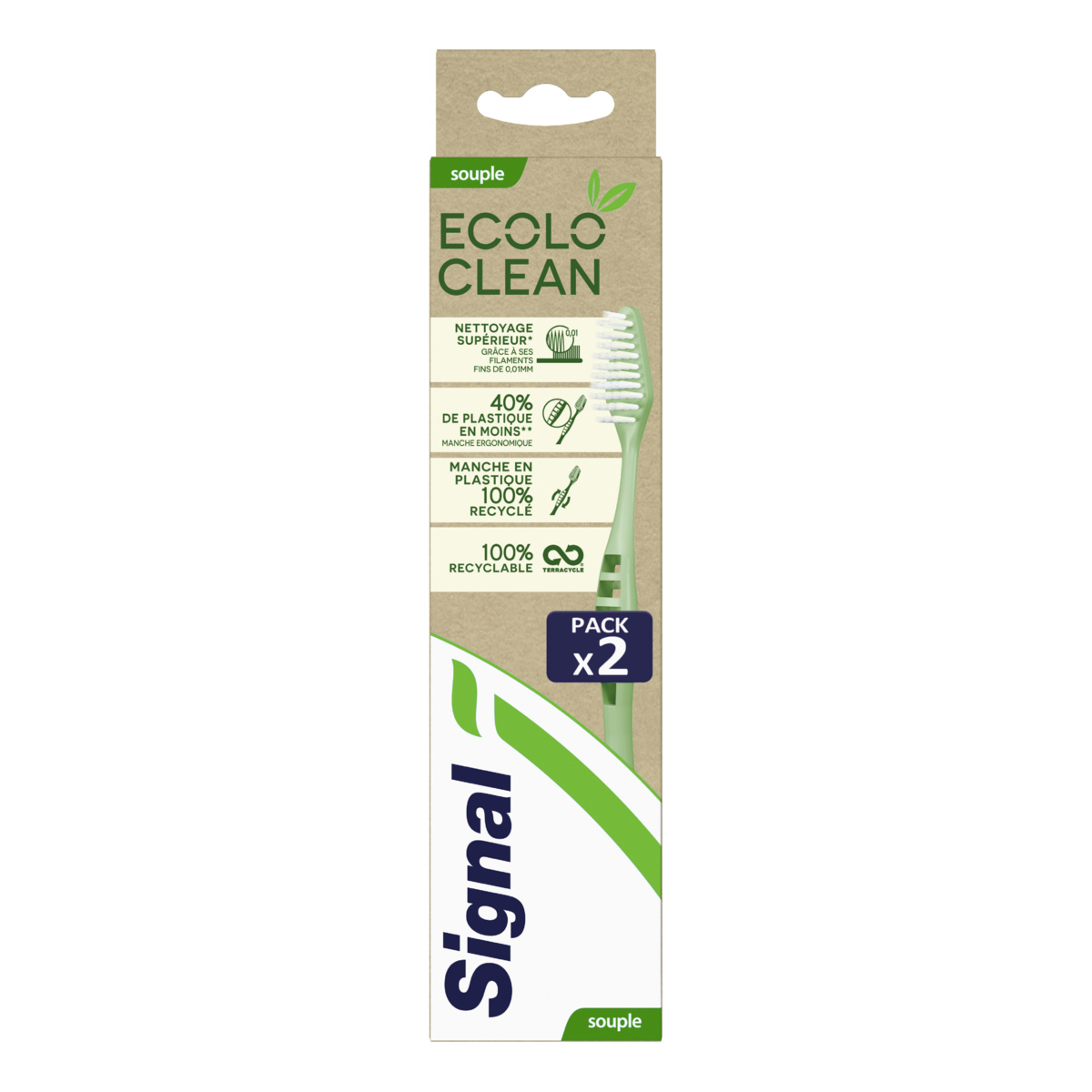 SIGNAL TANDENBORSTEL 2PCS ECOLO SOEPEL BAMBOO