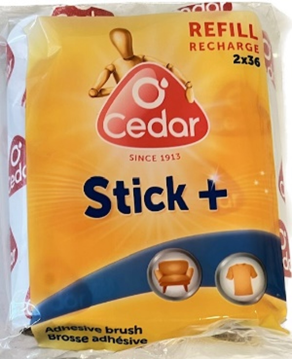 OCEDAR REFILL RECHARGE STICK+  2 X 36 STUKS
