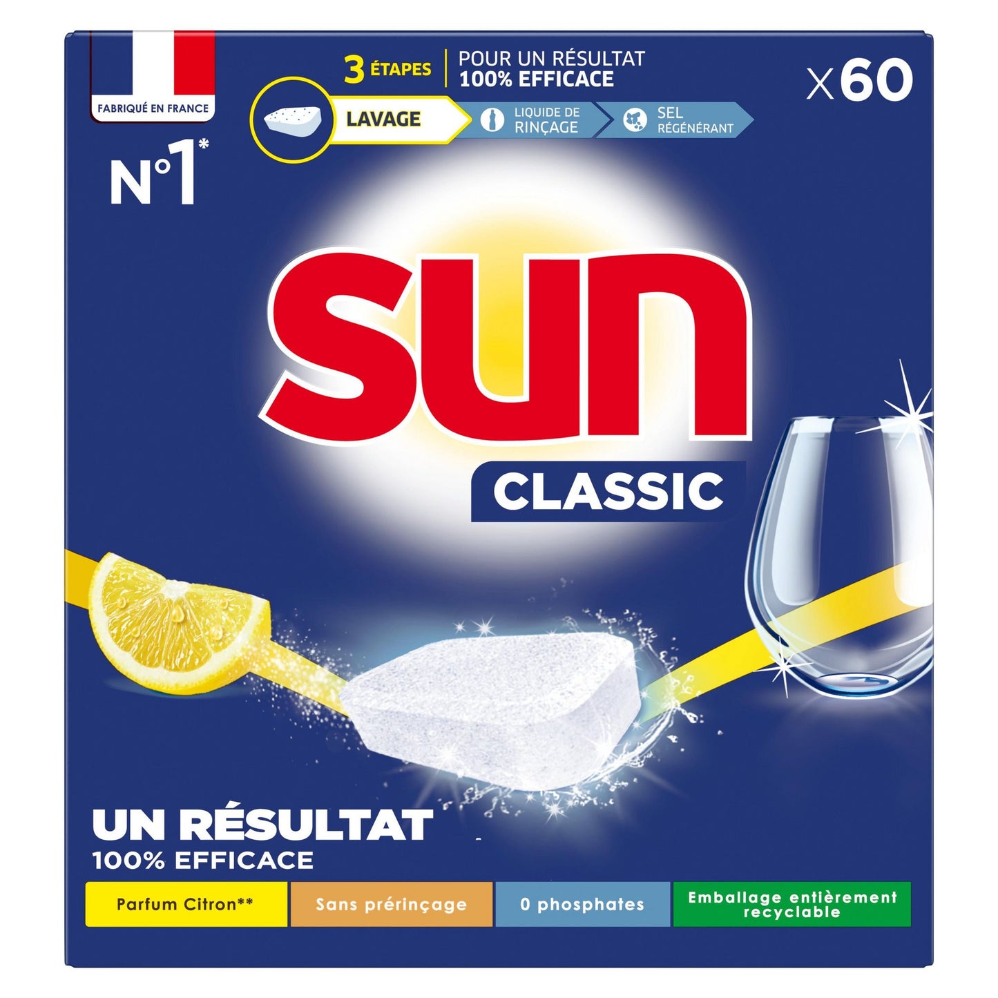 SUN VAATWASTABLETTEN CLASSIC REGULAR 60 TABS