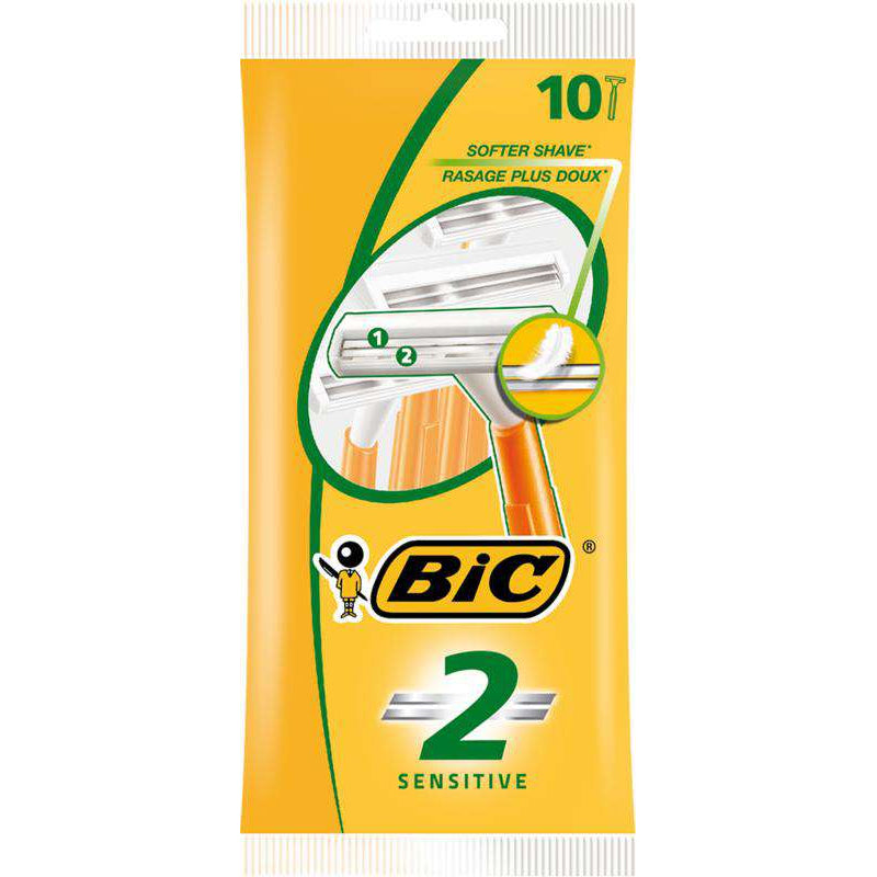 BIC SCHEERMESJES 10 STUKS SENSITIVE N°2