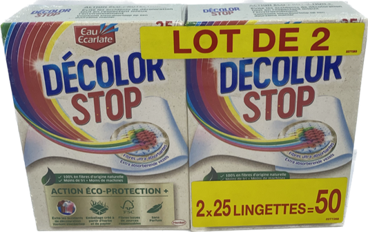 DECOLOR STOP LOT DE 2 X 25 DOEKJES ACTION ECO PROTECTION