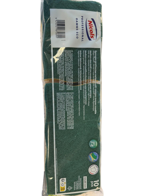 NICOLS PROFESSIONAL SCHUURSPONZEN GAMME ECO MIDDEL 10ST 120X80MM