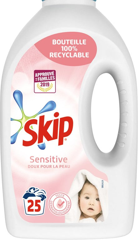 SKIP VLOEIBAAR WASMIDDEL 1,25L 25SC     SENSITIVE DOUX POUR LA PEAU