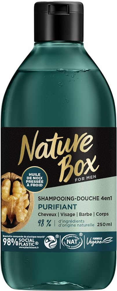 NATURE BOX SHAMPOO-DOUCHE 250 ML MEN HUILE DE NOIX