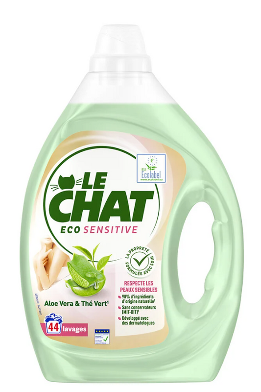 LE CHAT VLOEIBAAR WASMIDDEL ECO SENSITIVE ALOE VERA & THE VERT 44SC 1,98L