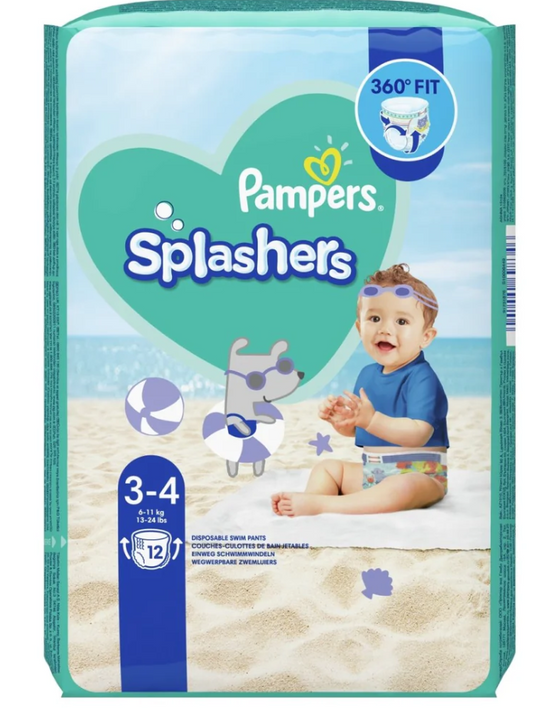 PAMPERS SPLASHERS MAAT 3-4 ( 6-11KG) 12 STUKS