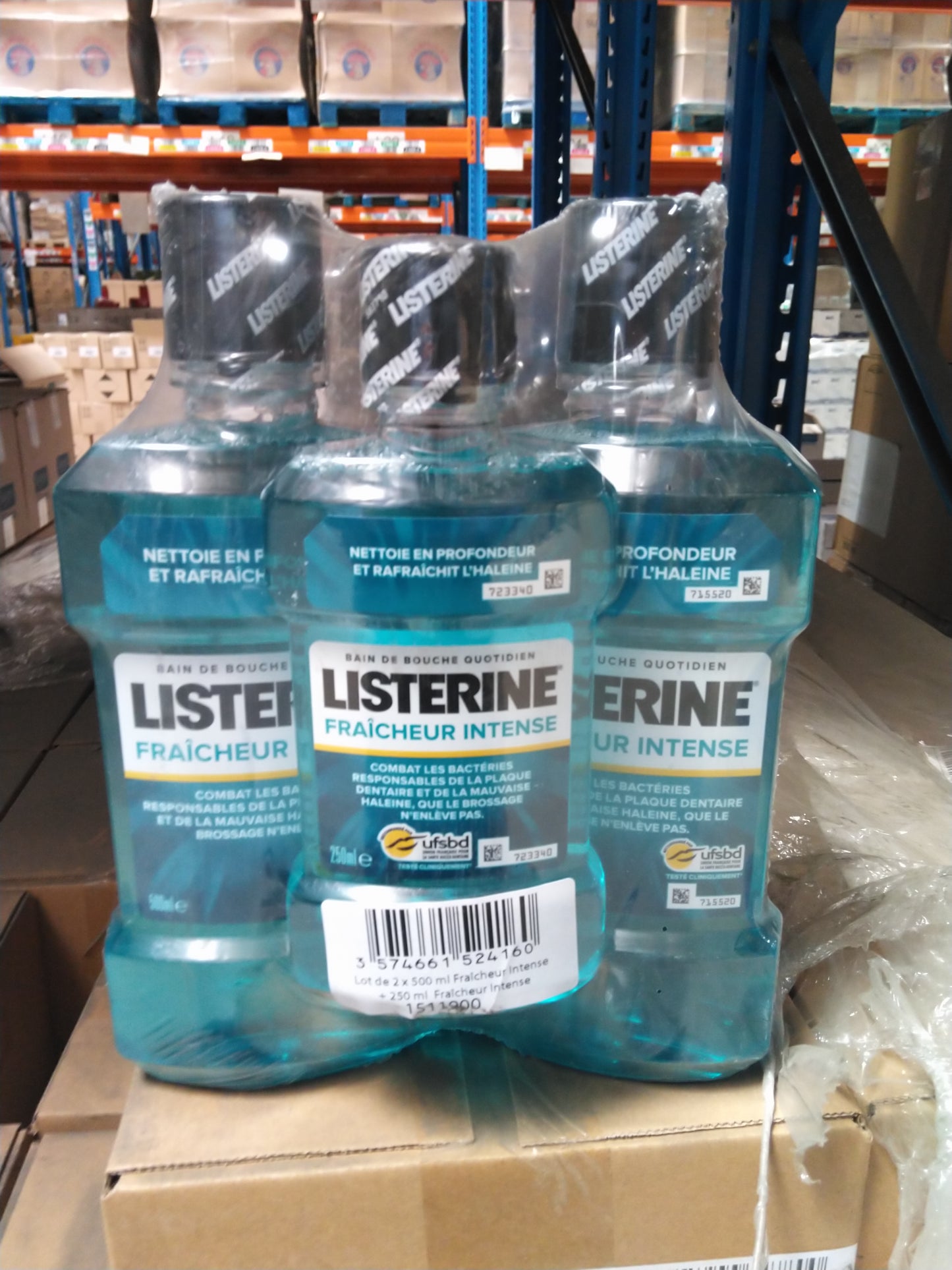LISTERINE MONDWATER 500ML X 2 + 250ML  INTENSE FRISHEID