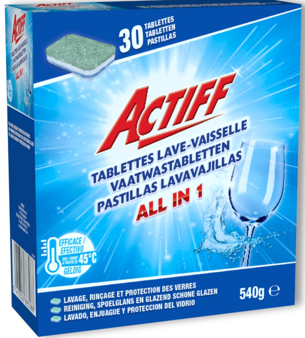 ACTIFF VAATWASTABLETTEN ALL IN 1 30X18GR