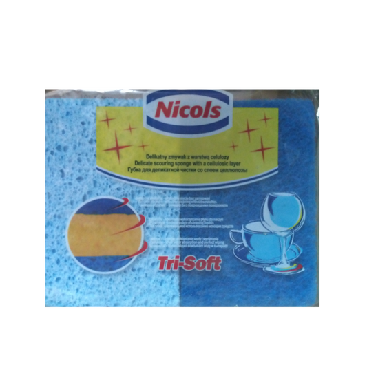 NICOLS SYNTHETISCHE SCHUURSPONS TRI-SOFT 3 IN 1 X2