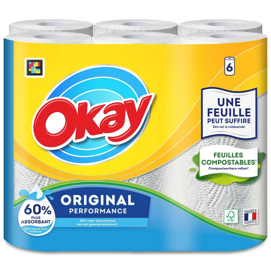 OKAY KEUKENROL ORIGINAL 2-LAAGS 4 X 6-PAK