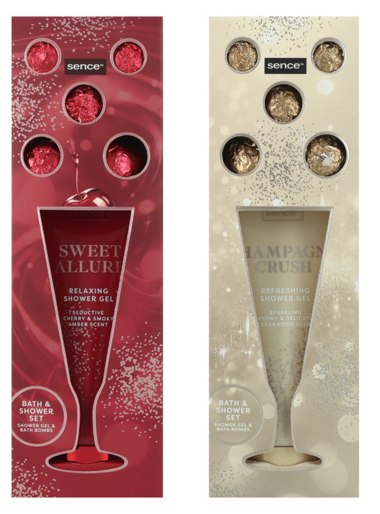 SENCE BATH & SHOWER SET NIGHT LUXE 2ASS 10ST
