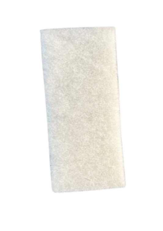 SCHUURPAD 25 CM X 10 CM X 2 CM          WIT