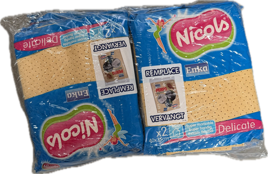 NICOLS PERFO ENKA ZEEMVEL 40X35 CM 2ST X 10